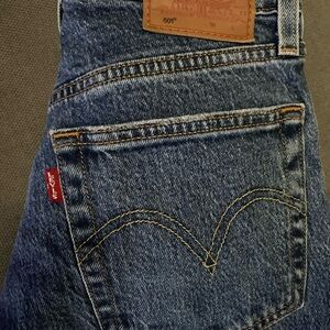 Levi's Premium Women's 501 Original Jeans Size: 24 X 26 destructed.